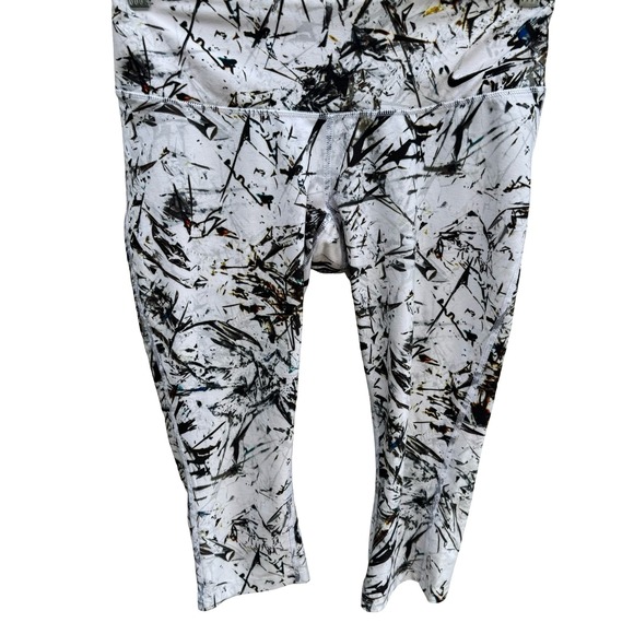 Nike Pants - Nike Dri-FIT Abstract Splatter Print Capri Leggings Gymwear Sporty Yoga Womens S